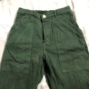Kelly green dyed big bud press pencil pants